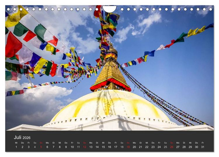 Produktbild: Nepal 2026 - Dem Himmel so nah (Wandkalender 2026 DIN A4 quer), CALVENDO Monatskalender