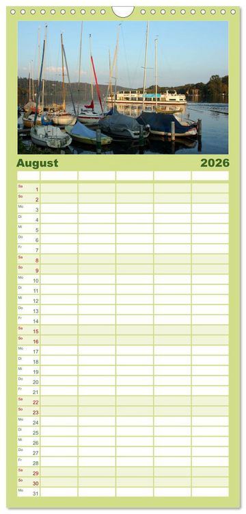 Produktbild: Familienplaner 2026 - Baldeneysee - Oase der Ruhe mit 5 Spalten (Wandkalender, 21 x 45 cm) CALVENDO