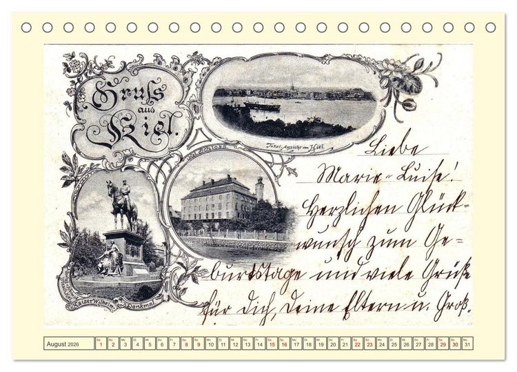 Produktbild: Gru&szlig; aus Kiel (Tischkalender 2026 DIN A5 quer), CALVENDO Monatskalender