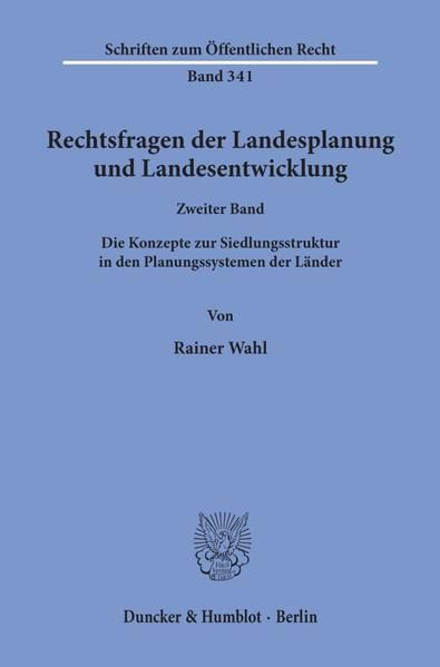 Produktbild: Rechtsfragen der Landesplanung und Landesentwicklung.