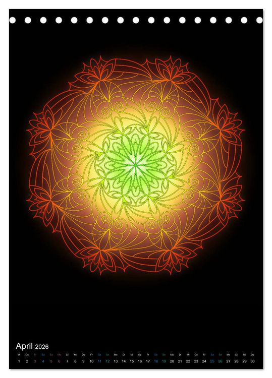 Produktbild: Mandala-Kalender 2026 (Tischkalender 2026 DIN A5 hoch), CALVENDO Monatskalender