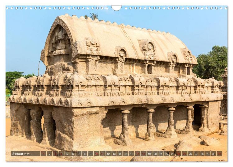 Produktbild: Indien - Mahabalipuram (Wandkalender 2026 DIN A3 quer), CALVENDO Monatskalender