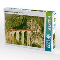 Produktbild: CALVENDO Puzzle Landwasserviadukt bei Filisur, Schweiz. 1000 Teile Lege-Gr&ouml;&szlig;e 64 x 48 cm Foto-Puzzle Bild von CALVENDO