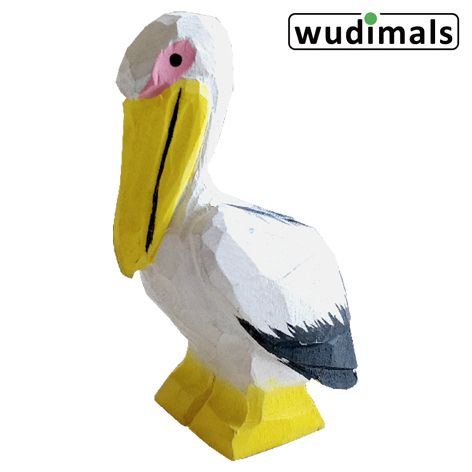 Produktbild: Wudimals A041011 - Pelikan, Pelican, handgeschnitzt aus Holz