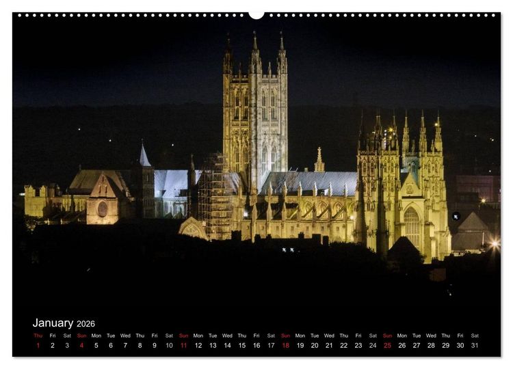 Produktbild: Anglican Cathedrals (High Quality Premium Wall Calendar 2026 DIN A2 landscape),CALVENDO 12 Month Wall Calendar