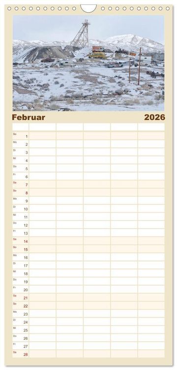 Produktbild: Familienplaner 2026 - Wo der Wind Wohnt, Amerikas Lost Places mit 5 Spalten (Wandkalender, 21 x 45 cm) CALVENDO