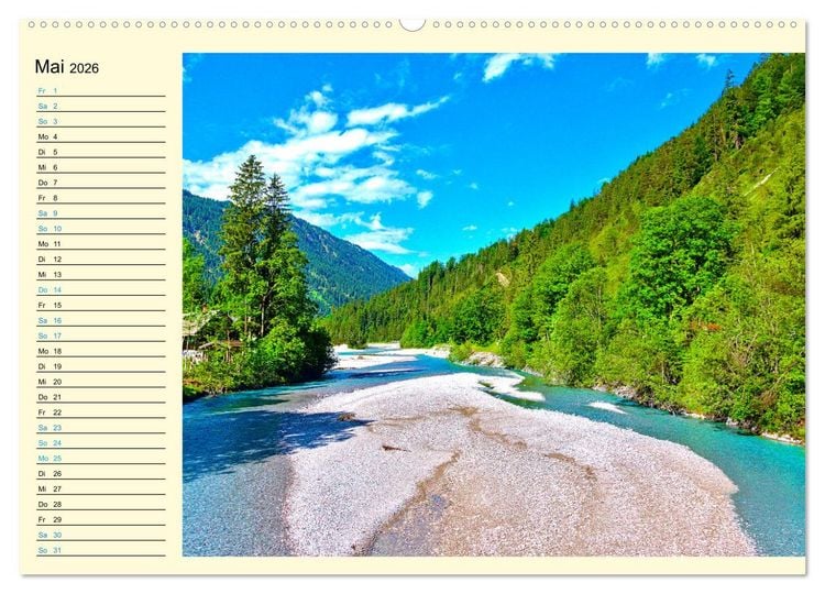 Produktbild: Bayern - Idylle zwischen Allg&auml;u und Bayerischen Alpen (Wandkalender 2026 DIN A2 quer), CALVENDO Monatskalender