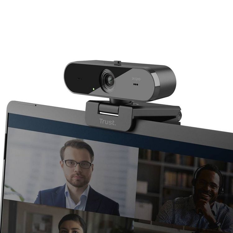 Produktbild: Trust TW-250 QHD Webcam 2560 x 1440 Pixel Standfu&szlig;, Klemm-Halterung