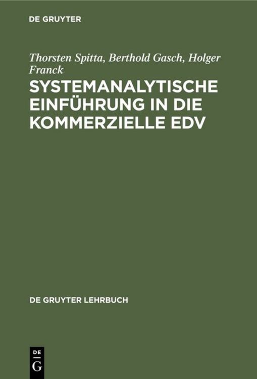 Produktbild: Systemanalytische Einf&uuml;hrung in die kommerzielle EDV