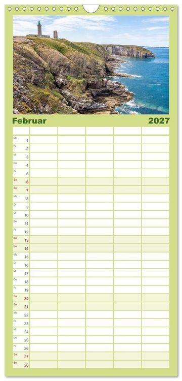 Produktbild: Familienplaner 2027 - Steilk&uuml;sten Europas mit 5 Spalten (Wandkalender, 21 x 45 cm) CALVENDO