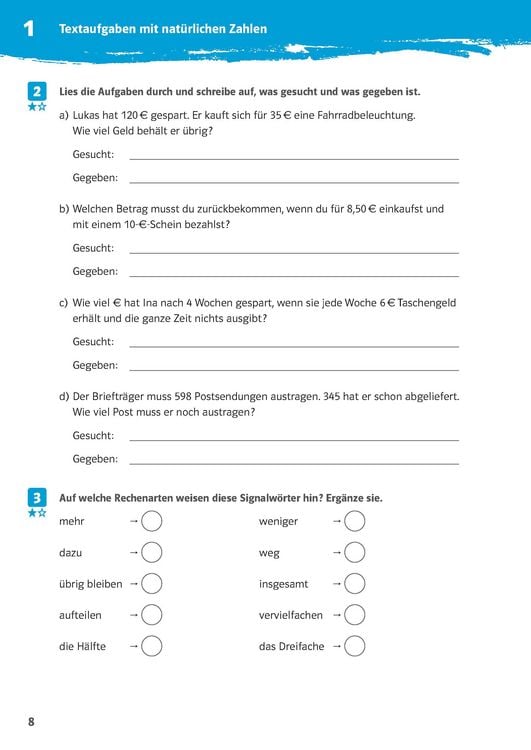 Produktbild: Klett 10-Minuten-Training Mathematik Textaufgaben 5. Klasse