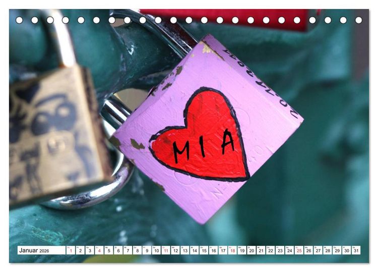 Produktbild: MIA - Namenskalender (Tischkalender 2026 DIN A5 quer), CALVENDO Monatskalender