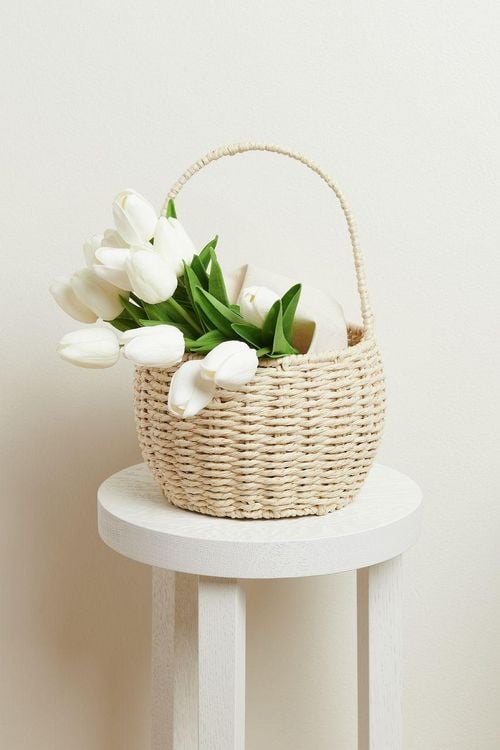 Produktbild: Korb rund mit Henkel, Natur, 28 x &Oslash; 18cm