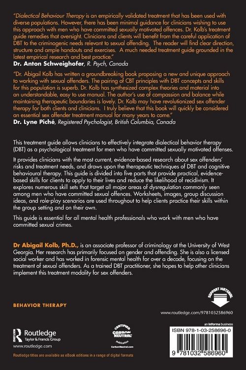 Produktbild: Dialectical Behavior Therapy for Sex Offenders
