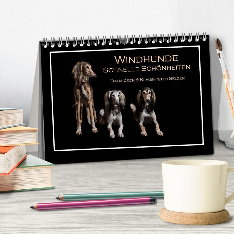 Produktbild: Windhunde - Schnelle Sch&ouml;nheiten (Tischkalender 2026 DIN A5 quer), CALVENDO Monatskalender