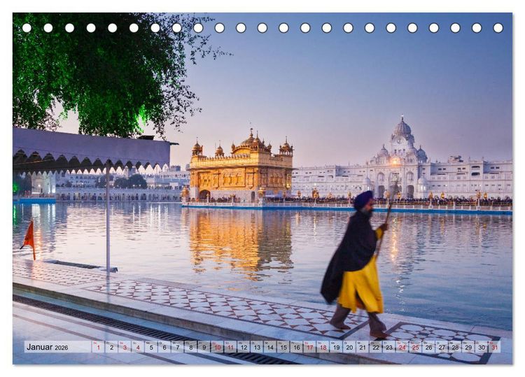 Produktbild: Indien: Tempel, Pal&auml;ste und Grabm&auml;ler (Tischkalender 2026 DIN A5 quer), CALVENDO Monatskalender