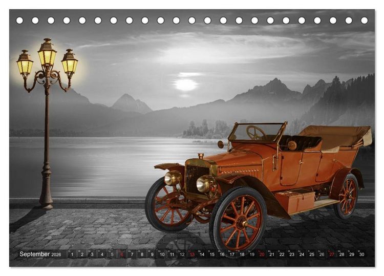 Produktbild: Oldtimer auf Reisen (Tischkalender 2026 DIN A5 quer), CALVENDO Monatskalender