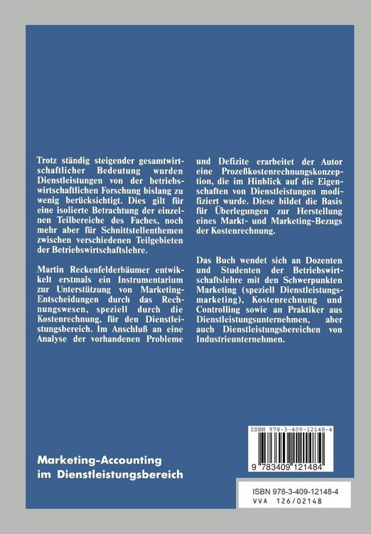 Produktbild: Marketing-Accounting im Dienstleistungsbereich