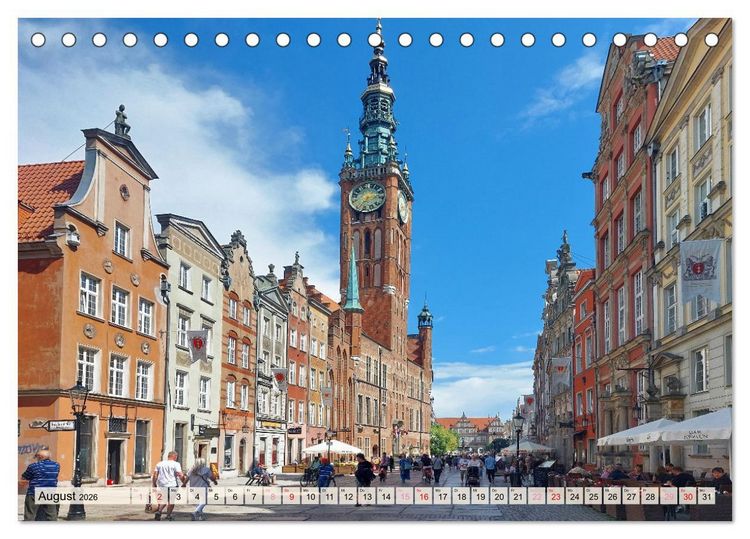 Produktbild: Danzig - Eine Perle Polens (Tischkalender 2026 DIN A5 quer), CALVENDO Monatskalender