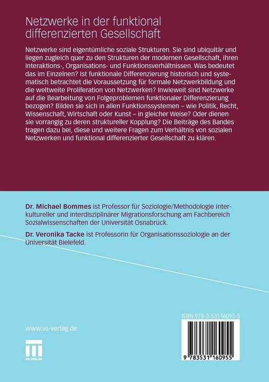 Produktbild: Netzwerke in der funktional differenzierten Gesellschaft