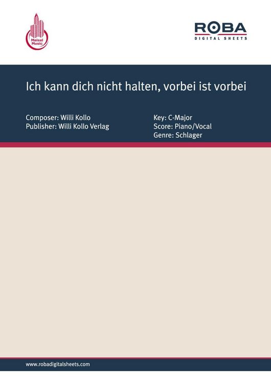 Produktbild: Ich kann dich nicht halten, vorbei ist vorbei