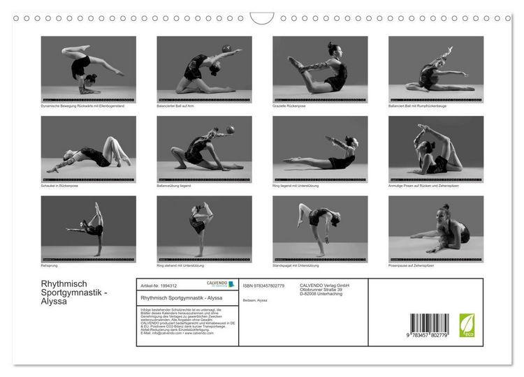 Produktbild: Rhythmisch Sportgymnastik - Alyssa (Wandkalender 2026 DIN A3 quer), CALVENDO Monatskalender