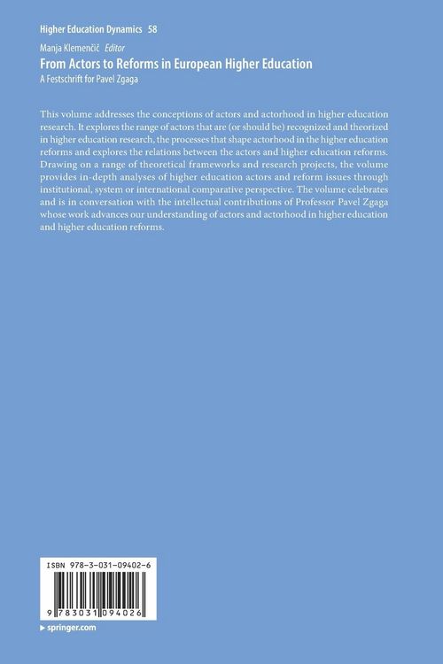 Produktbild: From Actors to Reforms in European Higher Education