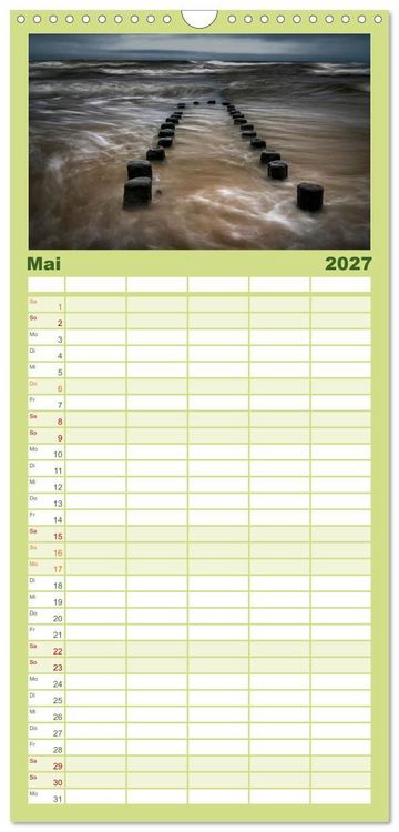Produktbild: Familienplaner 2027 - Reise entlang der polnischen Oststee mit 5 Spalten (Wandkalender, 21 x 45 cm) CALVENDO
