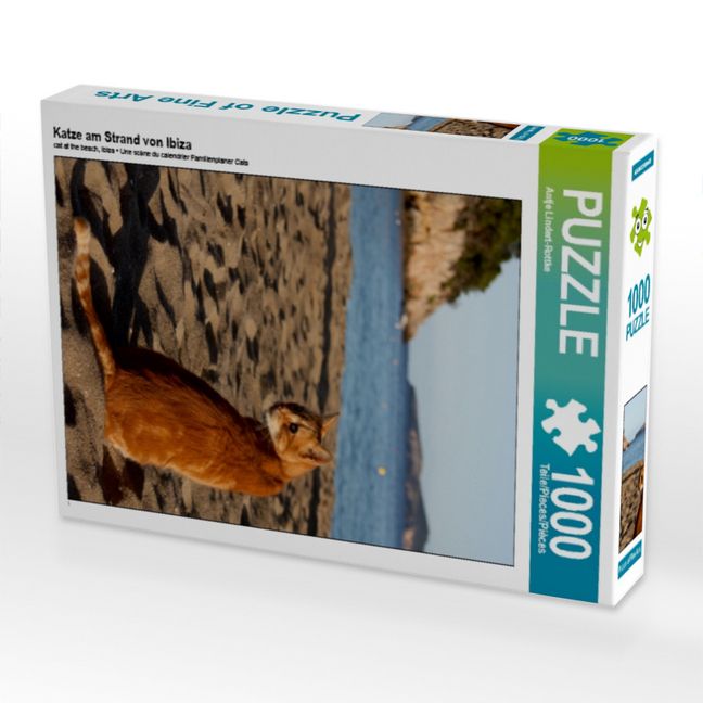 Produktbild: CALVENDO Puzzle Katze am Strand von Ibiza | 1000 Teile Lege-Gr&ouml;&szlig;e 64x48cm Foto-Puzzle f&uuml;r gl&uuml;ckliche Stunden