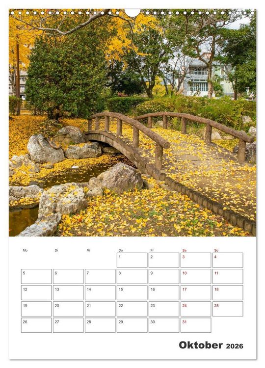 Produktbild: Herbst im japanischen Garten (Wandkalender 2026 DIN A3 hoch), CALVENDO Monatskalender