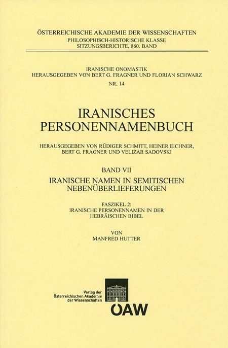 Produktbild: Iranisches Personennamenbuch Band VII/Faszikel 2:Iranische Namen in Semitischen Neben&uuml;berlieferungen