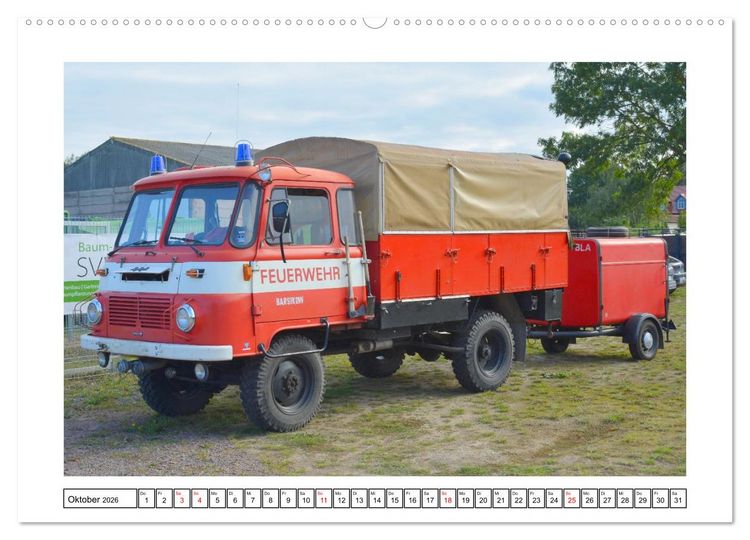 Produktbild: Einsatzfahrzeuge der DDR (Wandkalender 2026 DIN A2 quer), CALVENDO Monatskalender