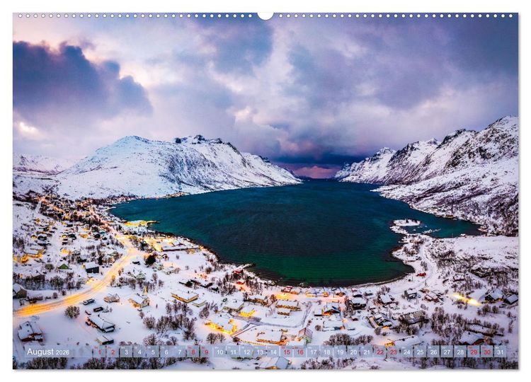Produktbild: Troms&oslash; in der Polarnacht (hochwertiger Premium Wandkalender 2026 DIN A2 quer), Kunstdruck in Hochglanz