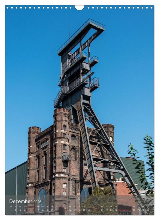 Produktbild: F&ouml;rdert&uuml;rme im Ruhrgebiet - Skulpturen der Vergangenheit (Wandkalender 2026 DIN A3 hoch), CALVENDO Monatskalender