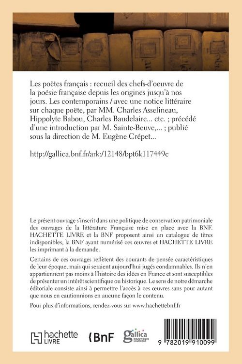 Produktbild: Les po&euml;tes fran&ccedil;ais, recueil des chefs-d'oeuvre de la po&eacute;sie fran&ccedil;aise