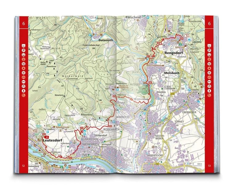 Produktbild: KOMPASS Wanderf&uuml;hrer Rheinsteig RheinBurgenWeg, 34 Etappen mit Extra-Tourenkarte