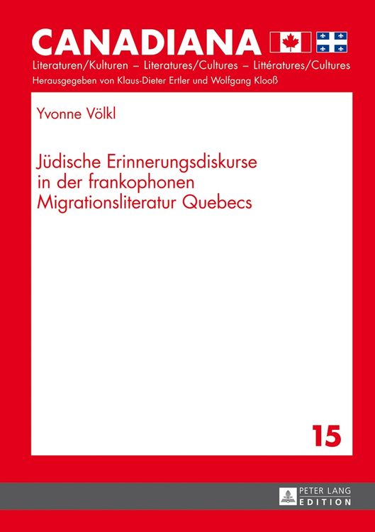 Produktbild: J&uuml;dische Erinnerungsdiskurse in der frankophonen Migrationsliteratur Quebecs