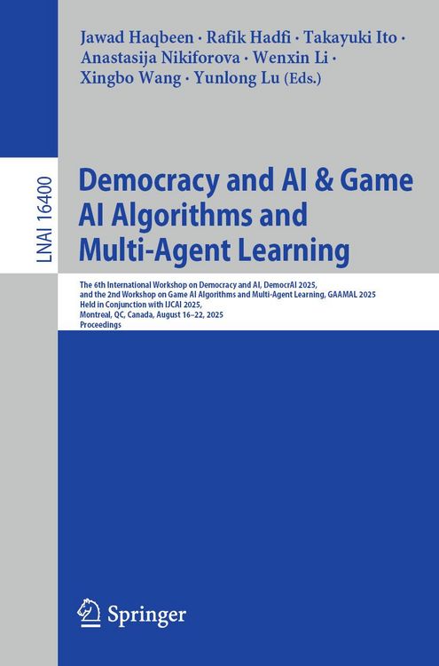 Produktbild: Democracy and AI & Game AI Algorithms and Multi-Agent Learning