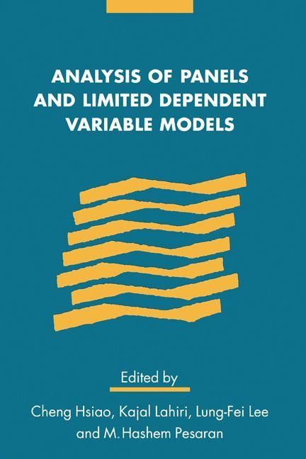 Produktbild: Analysis of Panels and Limited Dependent Variable Models