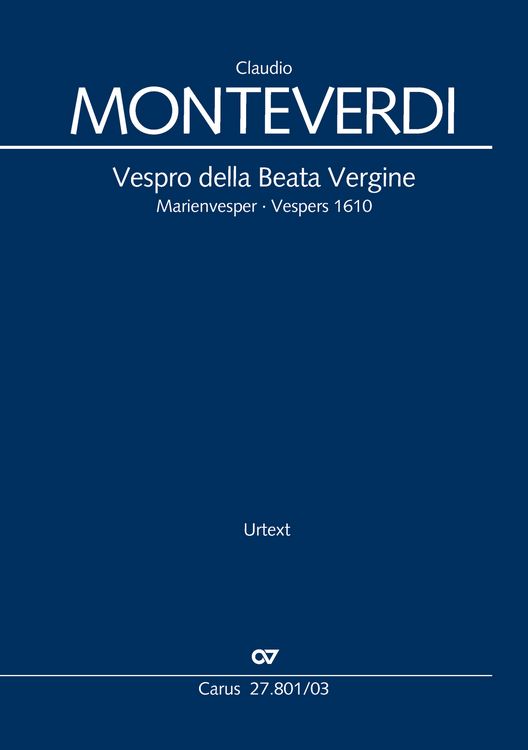 Produktbild: Vespro della Beata Vergine (Klavierauszug)