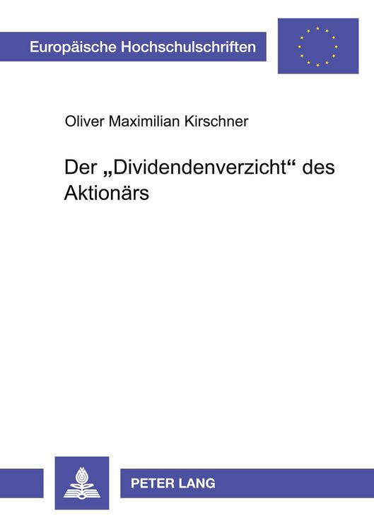 Produktbild: Der 'Dividendenverzicht' des Aktion&auml;rs