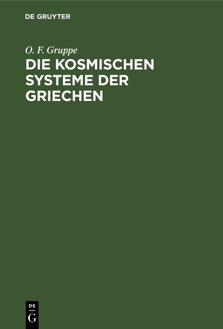 Produktbild: Die kosmischen Systeme der Griechen