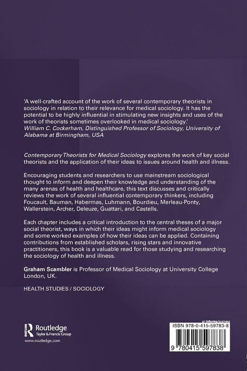 Produktbild: Contemporary Theorists for Medical Sociology
