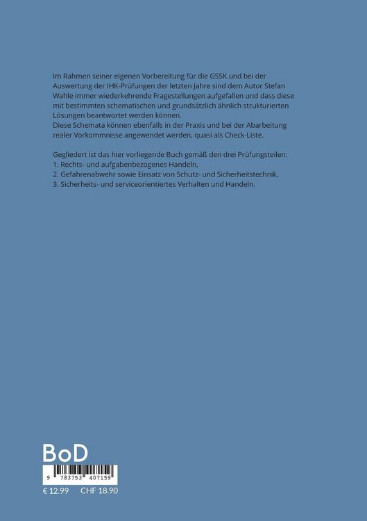 Produktbild: L&ouml;sungsschemata zur IHK-Pr&uuml;fung Schutz- und Sicherheitskraft (GSSK)