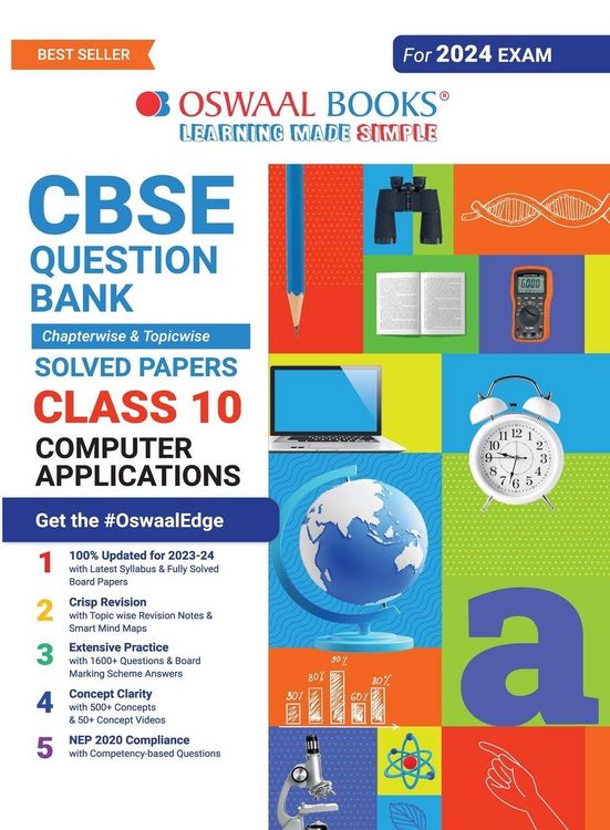 Produktbild: Oswaal CBSE Class 10 Computer Application Question Bank (2024 Exam)