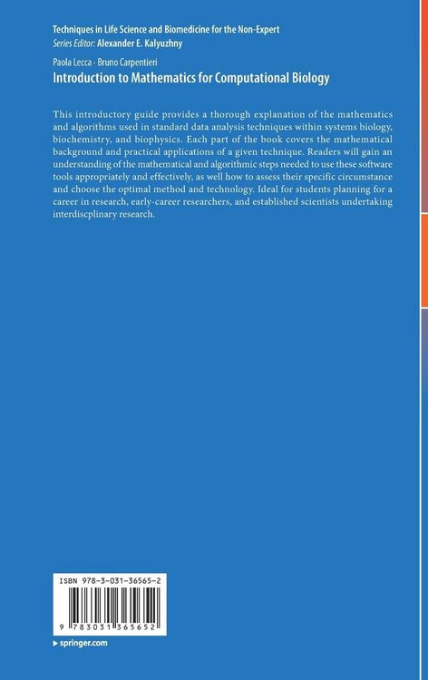 Produktbild: Introduction to Mathematics for Computational Biology