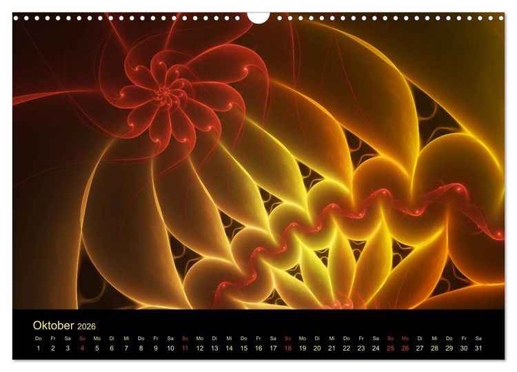 Produktbild: Exklusive Fraktalkunst / AT-Version (Wandkalender 2026 DIN A3 quer), CALVENDO Monatskalender