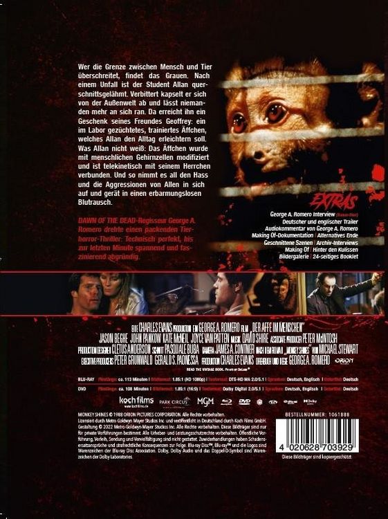 Produktbild: Der Affe im Menschen (George A. Romero) - Mediabook (+ DVD) (+ Bonus-Blu-ray)