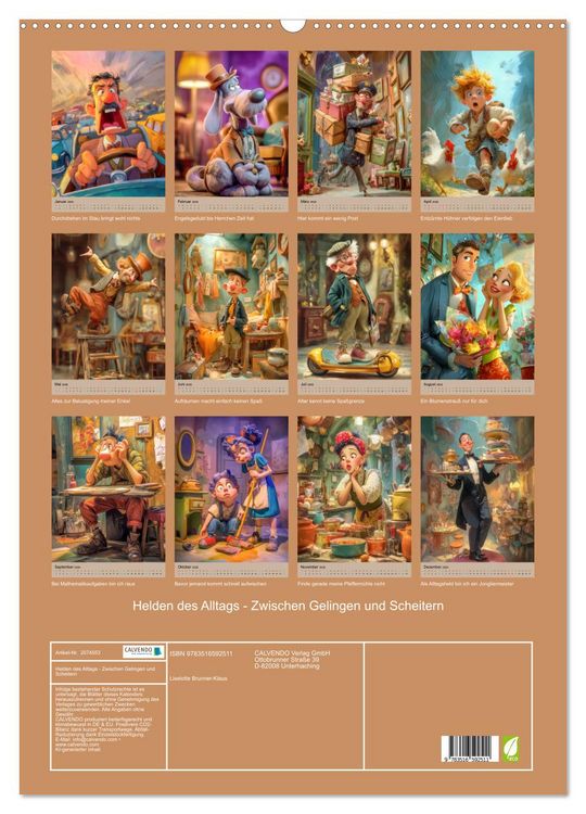 Produktbild: Helden des Alltags - Zwischen Gelingen und Scheitern (Wandkalender 2026 DIN A2 hoch), CALVENDO Monatskalender