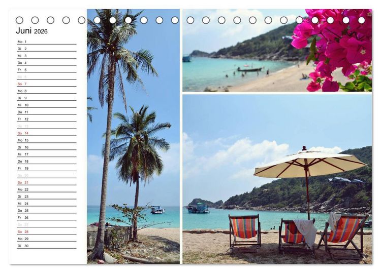 Produktbild: Das bunte Leben in Thailand (Tischkalender 2026 DIN A5 quer), CALVENDO Monatskalender